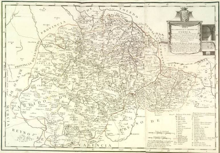 Mapa de la provincia de Cuenca y Obispado. 1766.