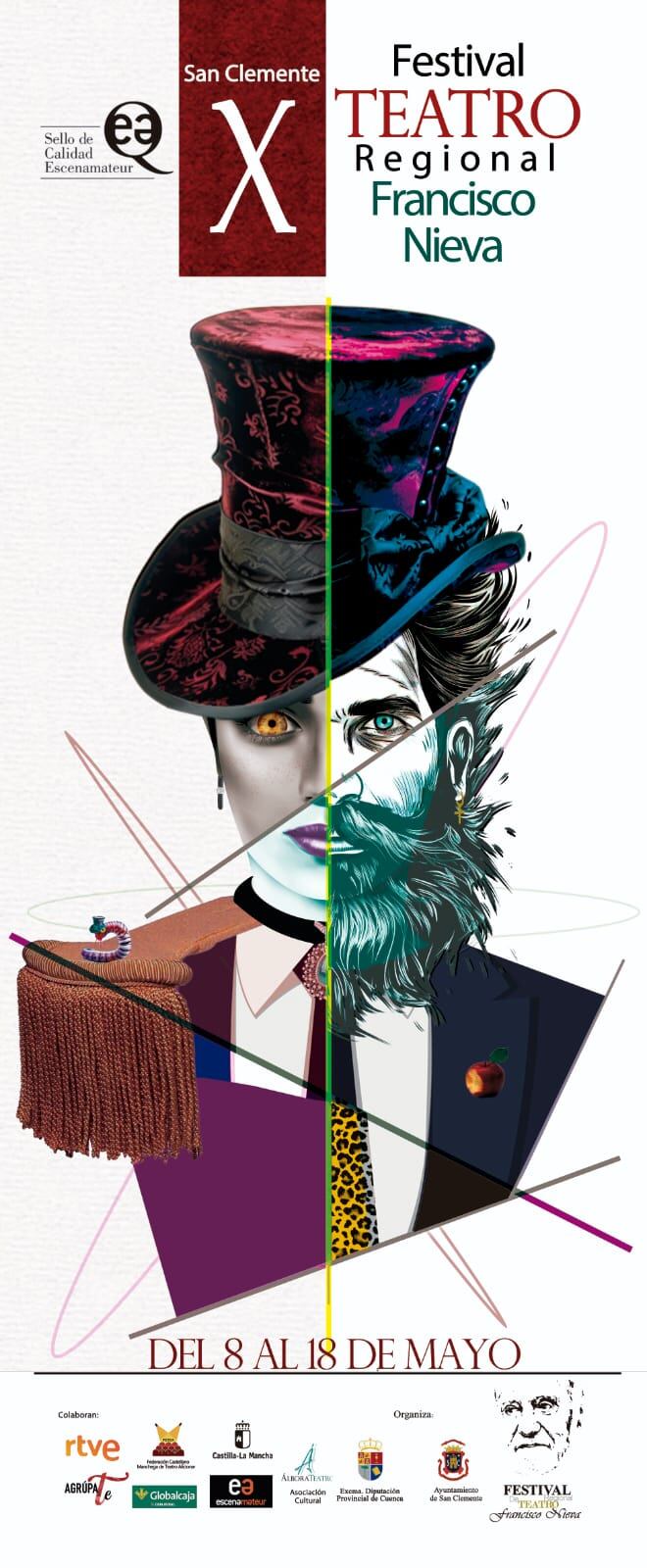 Cartel del X Festival de Teatro Regional Francisco Nieva