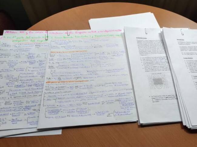 Apuntes organizados por asignaturas de la mesa de estudio de Daniel