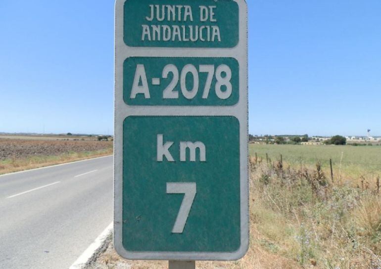 Imagen de la carretera que une Rota y Jerez