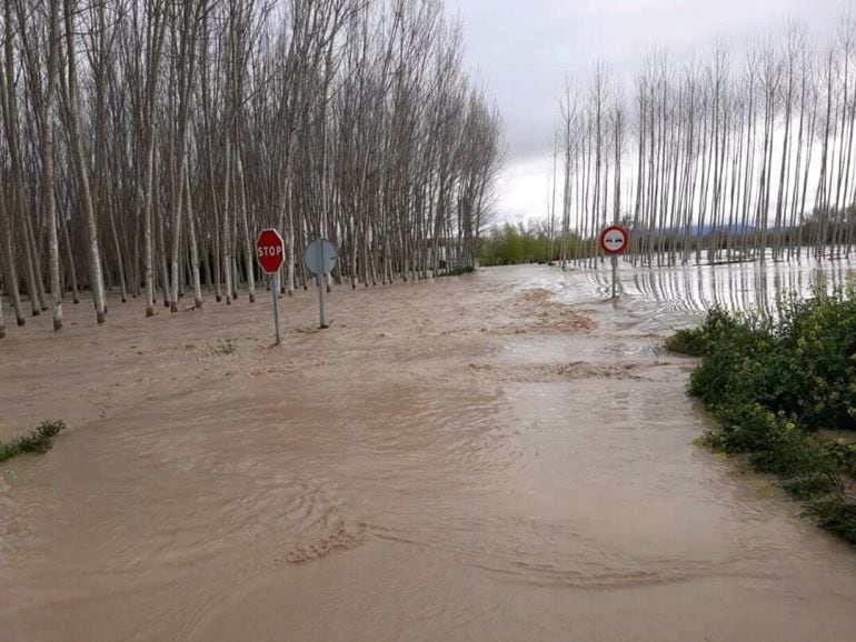 Desbordamiento del Genil en la Vega de Granada