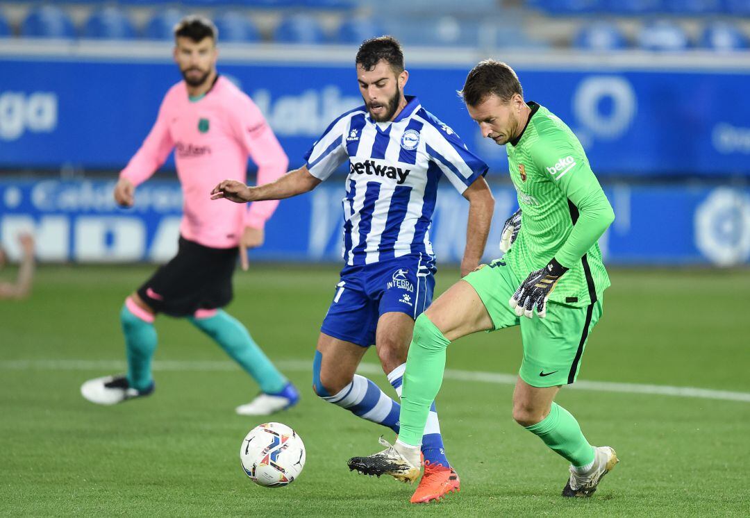 Rioja, autor del gol del Alavés.