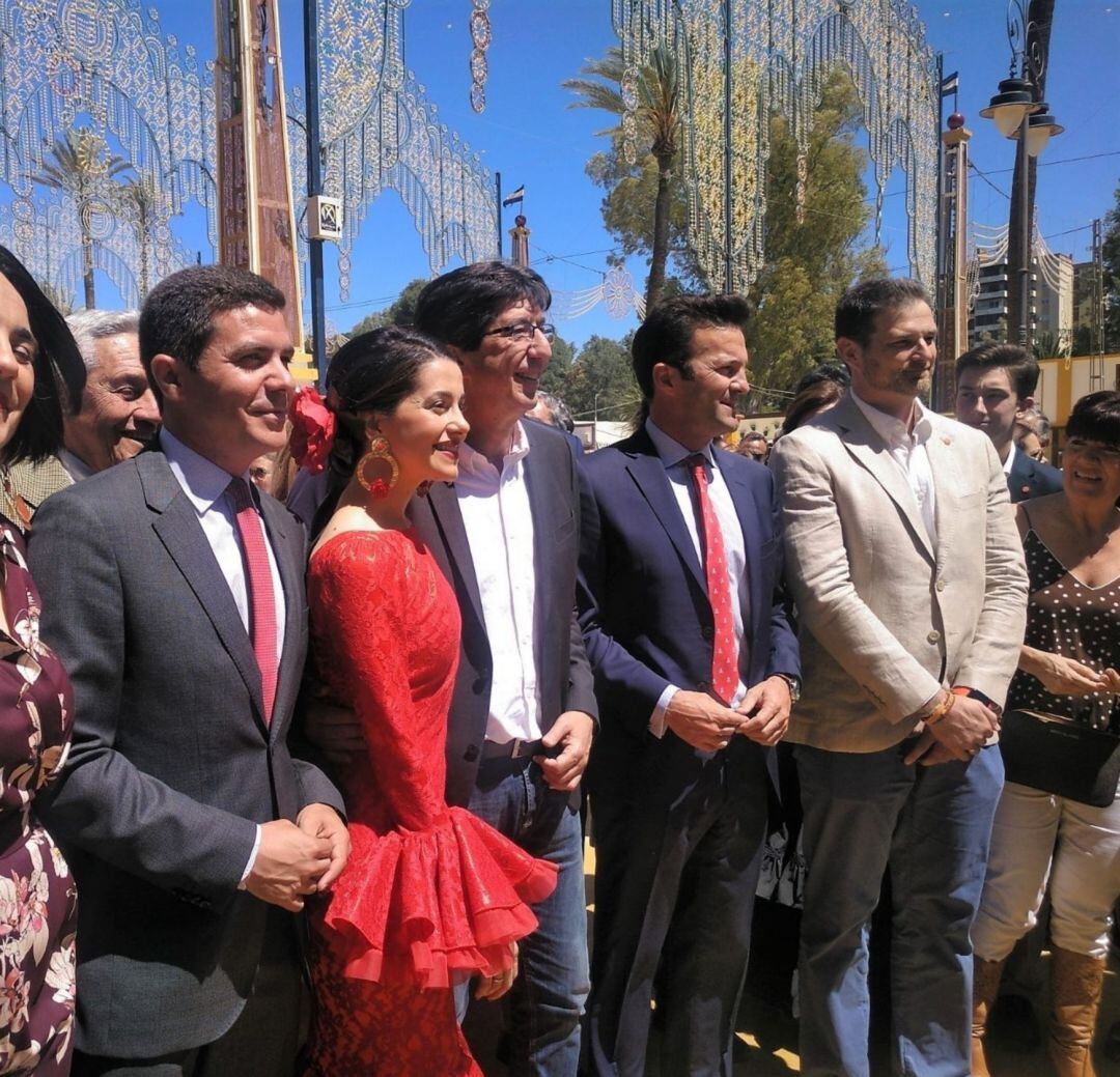 Arrimadas, Marín y Pérez, en el Real de la Feria de Jerez