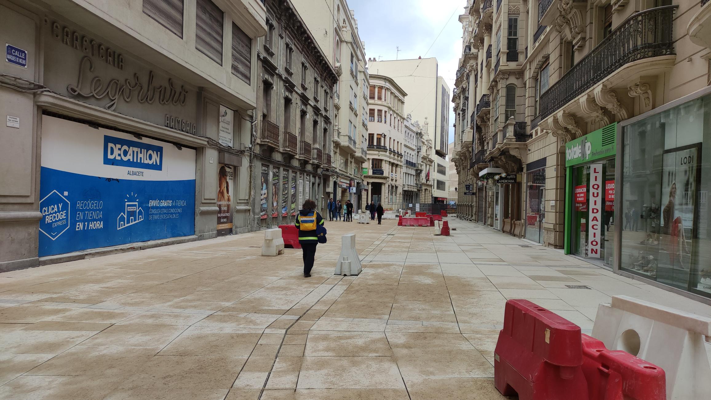 Imagen de las obras en la calle 'Ancha'