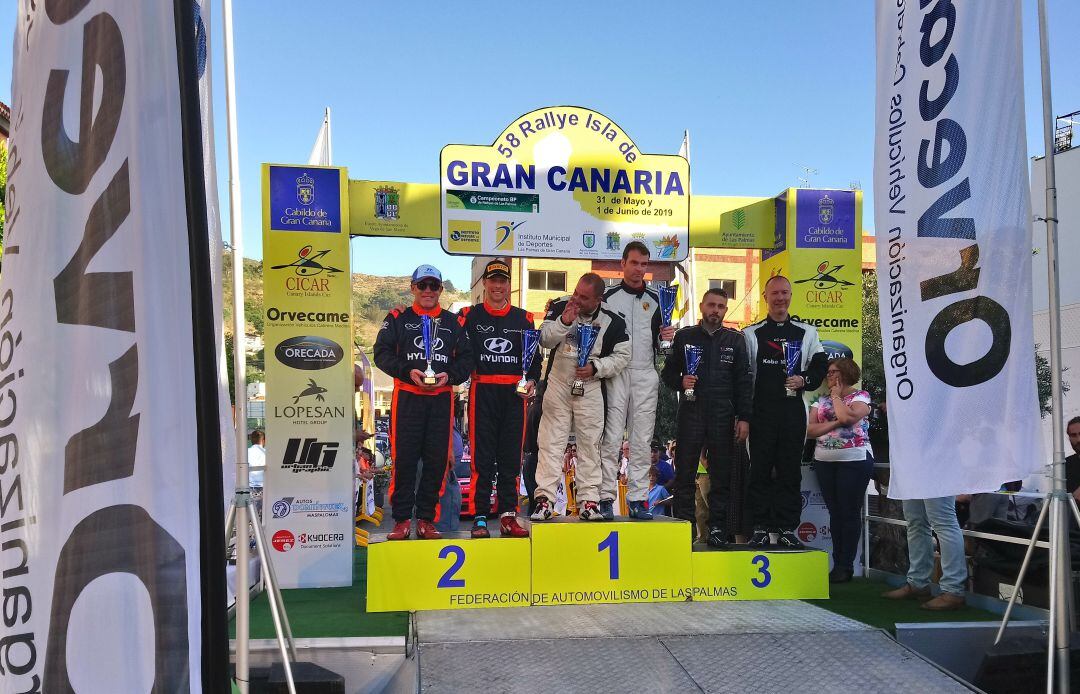 Podio del Rally Isla de Gran Canaria 2019