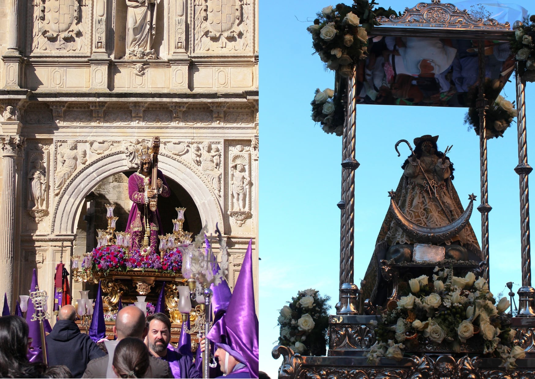 Nuestro Padre Jesús Nazareno y la Virgen de Guadalupe