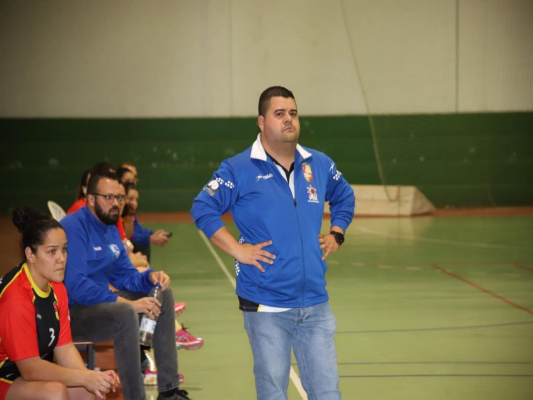 Juan Rivera en uno de los partidos del Lanzarote Zonzamas en la temporada actual.