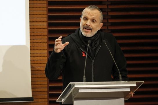 El cantante Miguel Bosé, director de la gala y embajador de la Fundación Lucha contra el Sida.