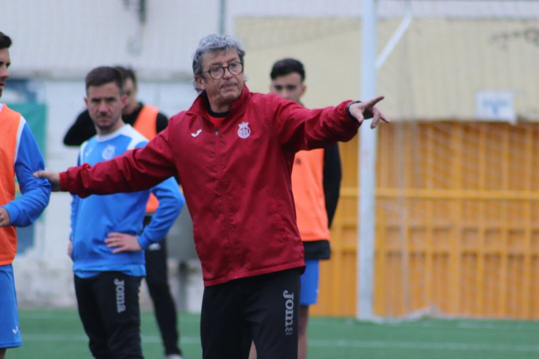 Fabregat en una sesión de entrenamiento