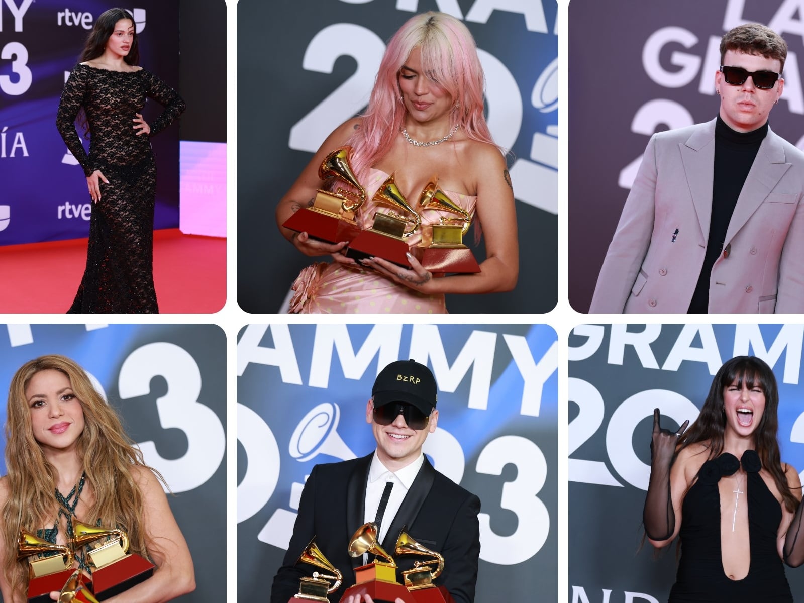 Algunos de los look de los artistas en la alfombra roja. de los Premios Grammy Latinos. (Photo by Patricia J. Garcinuno/WireImage)