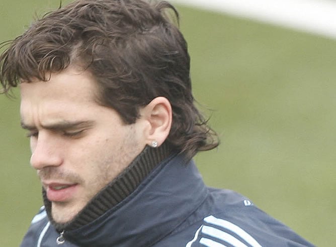 Gago, durante un entrenamiento con el Real Madrid