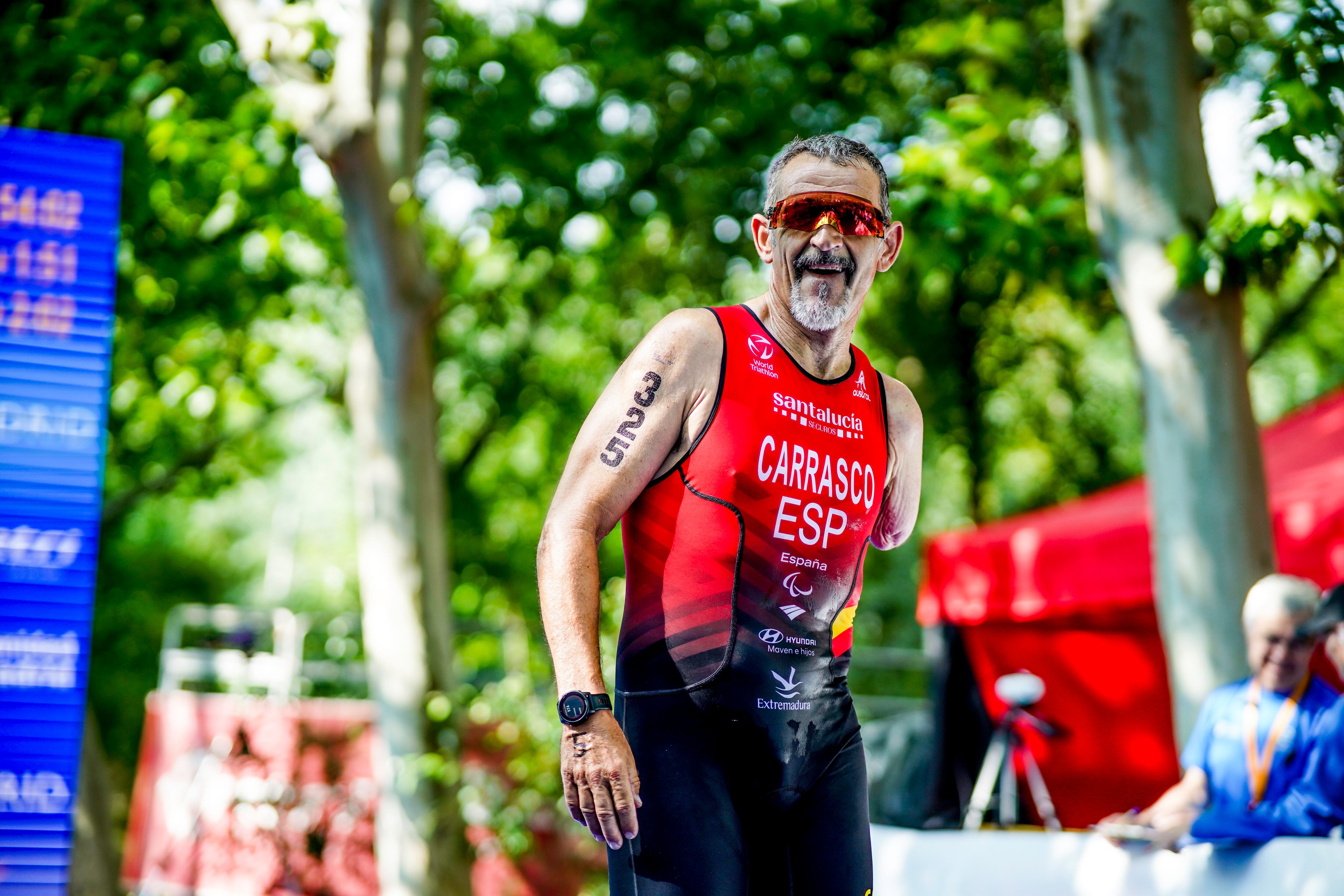 Kini Carrasco se convertirá en Málaga en el primer triatleta Paralímpico de la historia en llegar a 100 pruebas internacionales