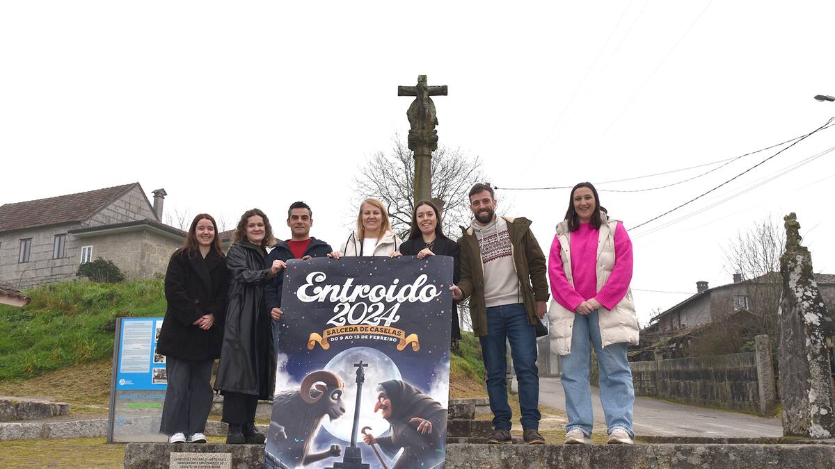 Mix de Loli Castiñeira y Álex Rodríguez sobre la programación del Entroido de Salceda 2024