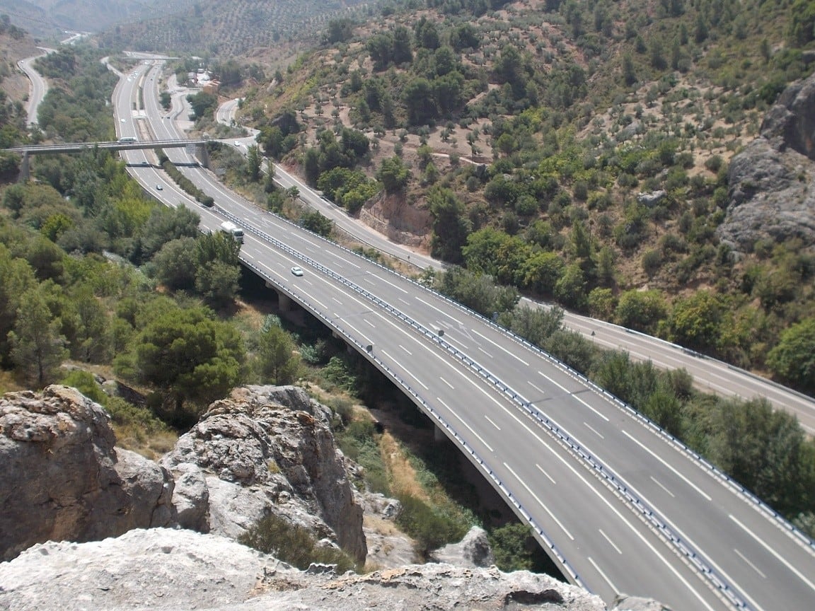 La autovía A-44, a su paso por la provincia de Jaén.