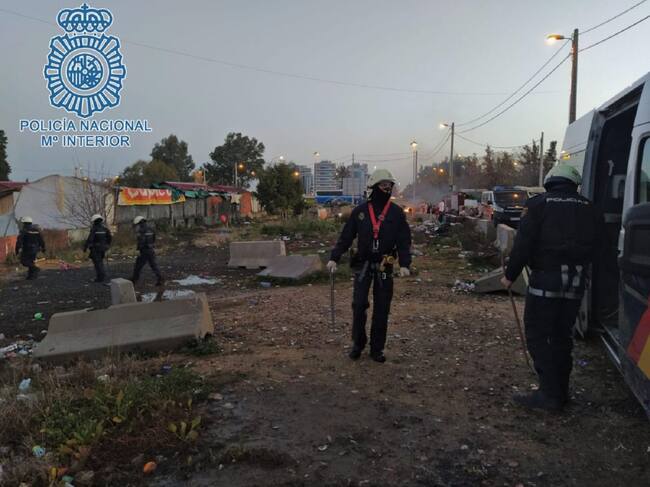 Operación desplegada en el asentamiento de El Vacie.