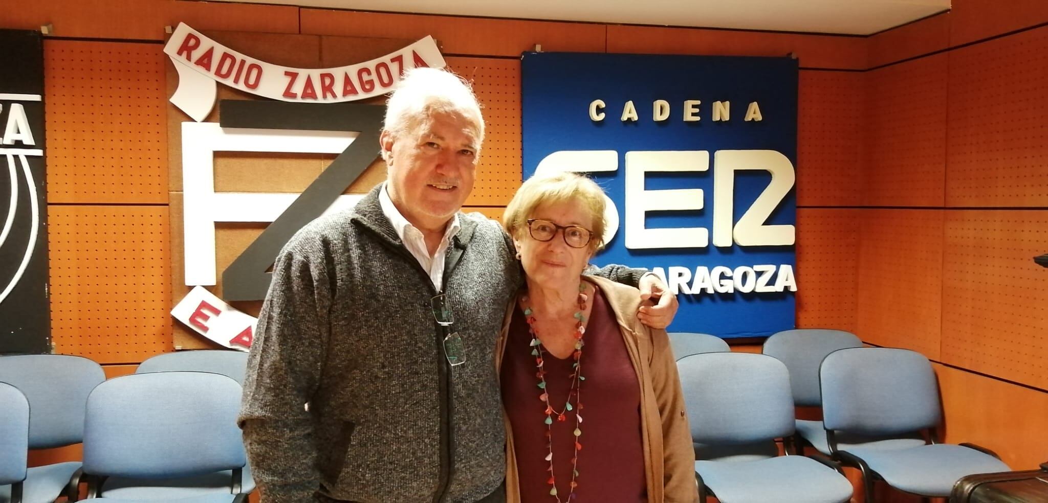 Enrique Guillén y Lola Campos, en La Rebotica de Radio Zaragoza