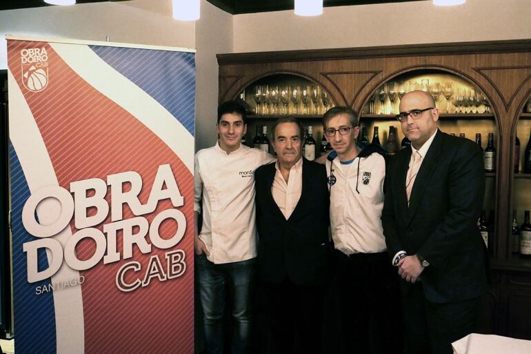 Alberto Lareo, del Restaurante Manso, Raúl López, Moncho Fernández y Jose Luis Mateo