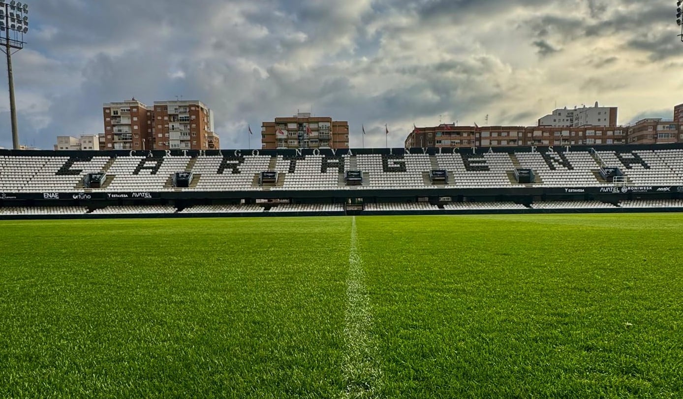 El césped del Cartagonova en una fotografía reciente