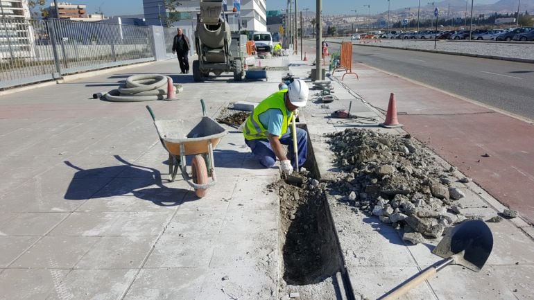 Un obrero de la construcción