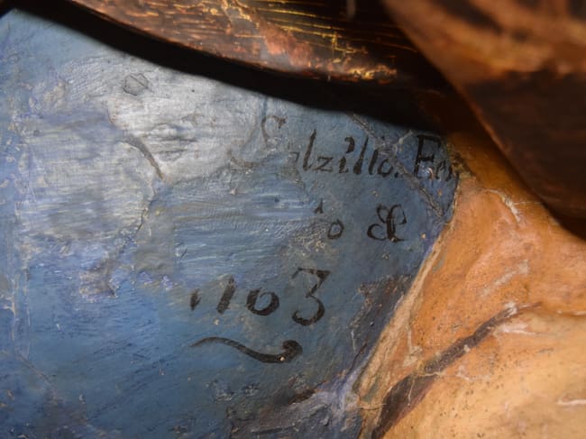 Imagen de la firma del escultor Francisco Salzillo