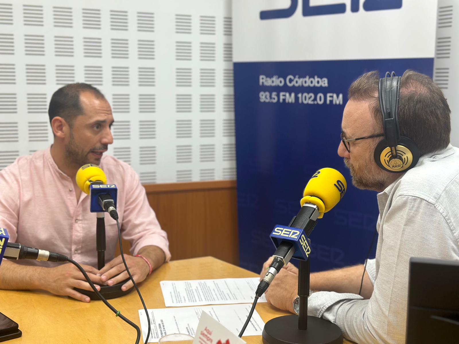 El coordinador provincial de IU, Sebastián Pérez, en el programa Hoy por Hoy Córdoba