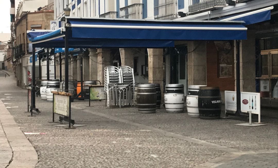 Imagen de archivo de algunos de los locales de Hostelería de la Plaza de España de Valdepeñas (Ciudad Real) 