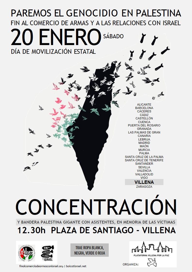 Cartel de la concentración de Villena