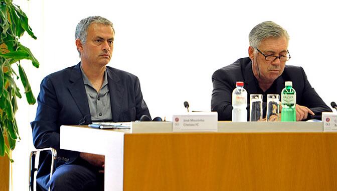 Mourinho, junto a Ancelotti en el Fórum de Entrenadores de Élite