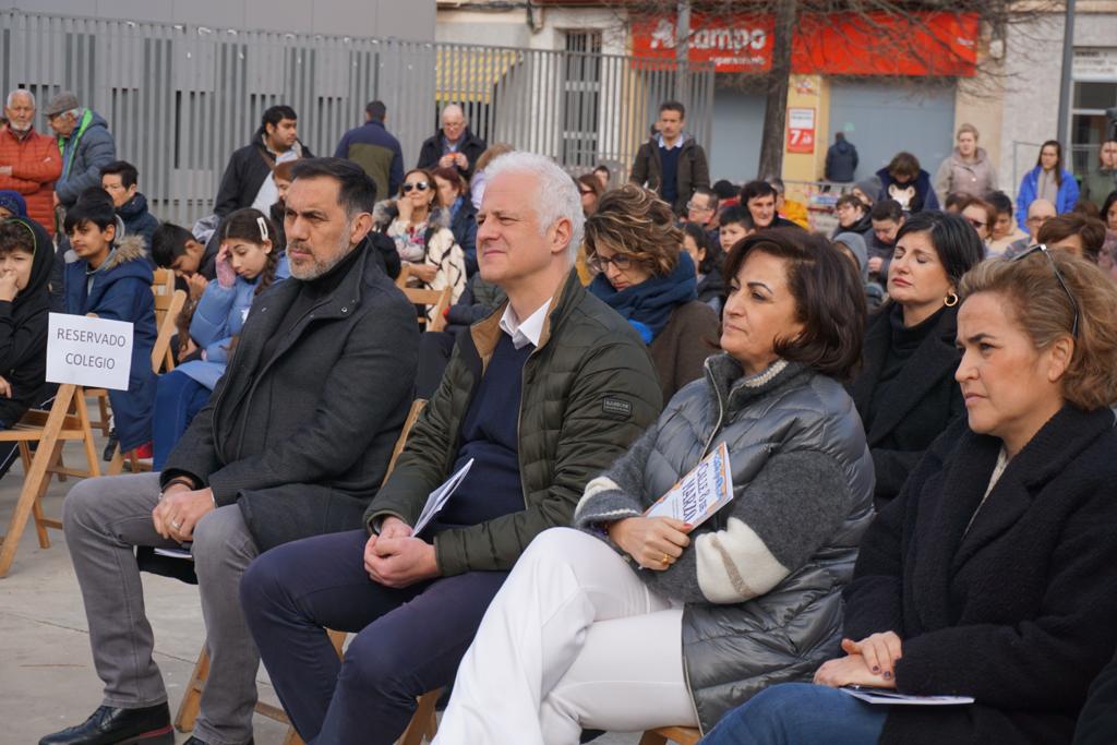 Jesús María García, presidente del Parlamento de La Rioja; Pablo Hermoso de Mendoza, alcalde de Logroño; Concha Andreu, presidenta del Gobierno de La Rioja y Beatriz Arraiz, delegada del Gobierno en La Rioja