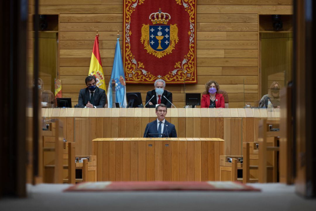 Feijoo en el Parlamento de Galicia
