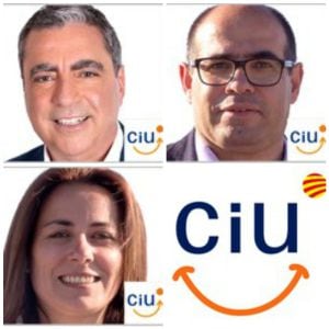 Els tres regidors que fins ara formaven part del grup municipal de CiU.