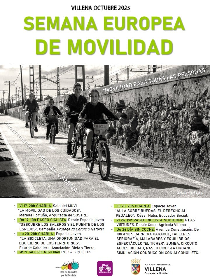 Cartel de las actividades