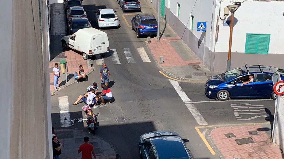 Momento del accidente.