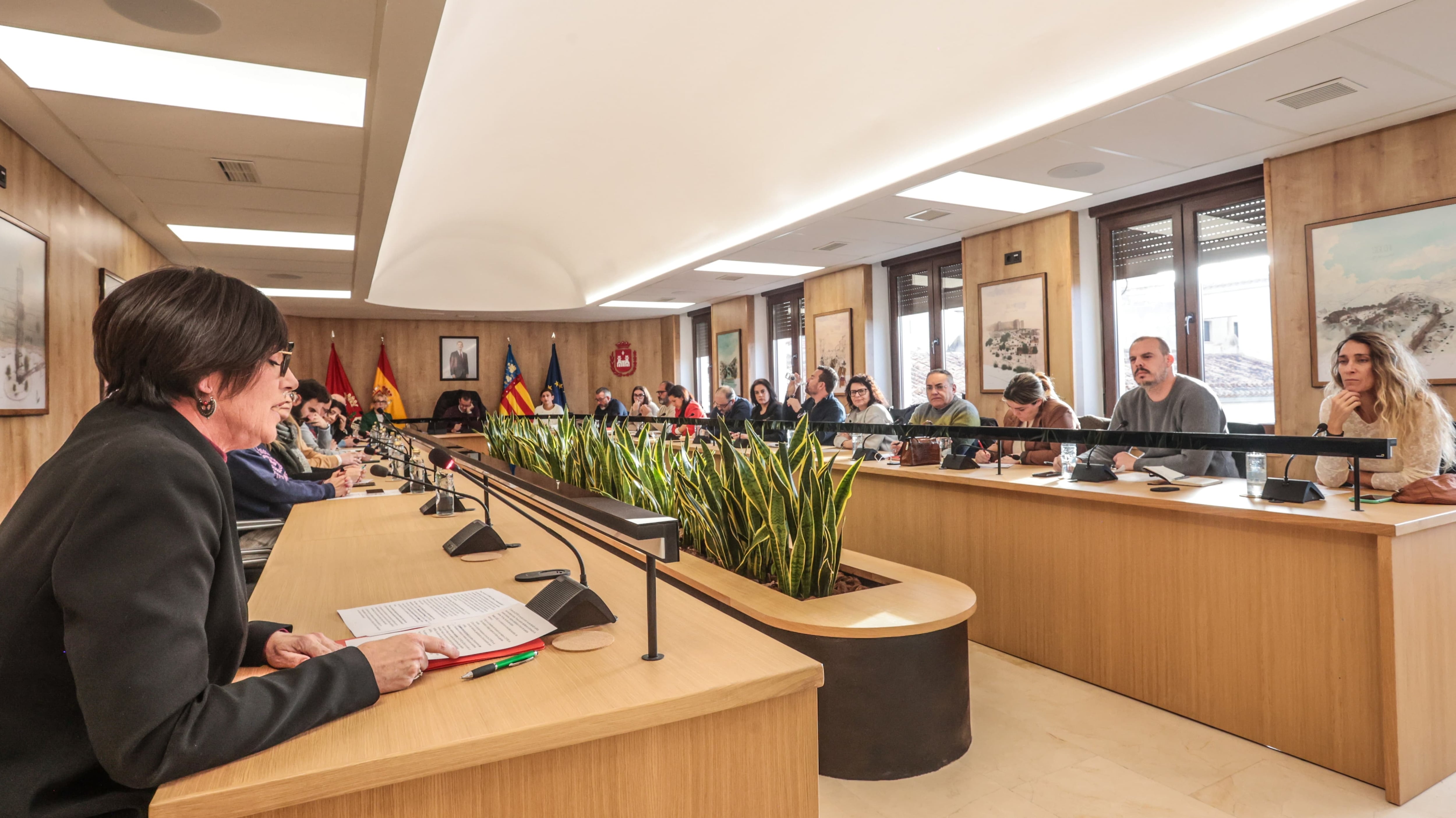 Dori Cortés, representante de CC. OO., ha defendido la moción en el Pleno de Elda