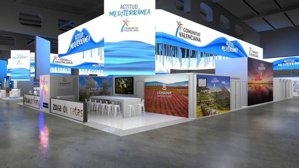 Render del estand en Fitur 2024 de la Comunitat Valenciana