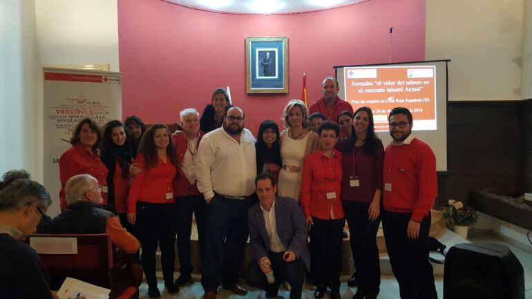 Participantes en las Jornadas del valor del Talento en el Mercado Laboral, dentro del Plan de Empleo de Cruz Roja en Andújar