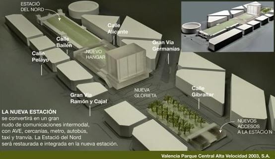 Figuración virtual de la Estación Central diseñada por César Portela que ahora se descarta