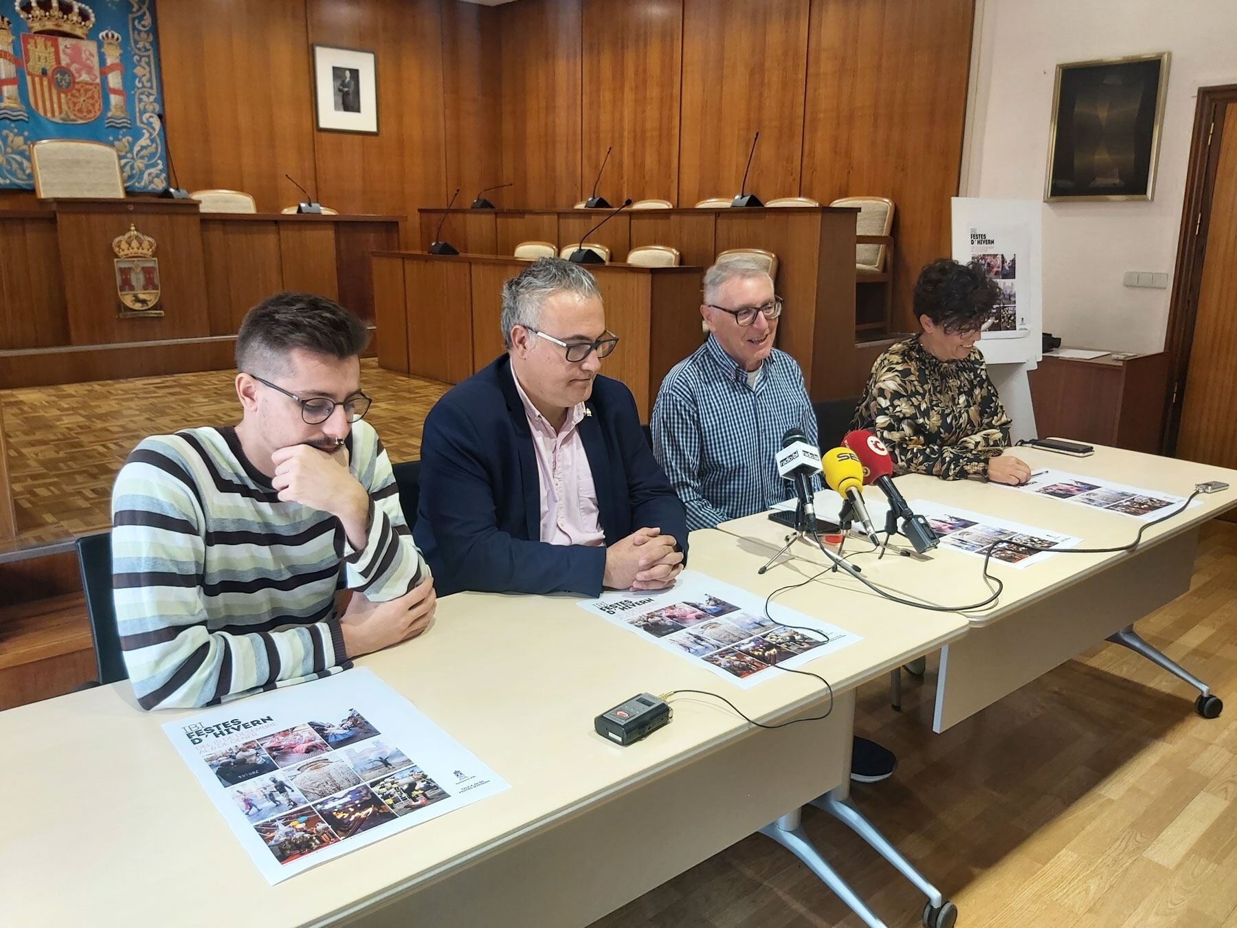 Un instante de la rueda de prensa de presentación de los actos de les Festes d&#039;Hivern de Ibi