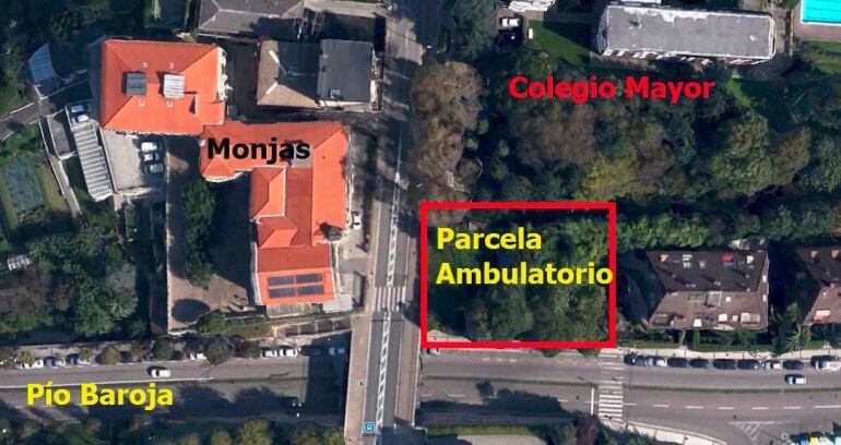 Vista de la parcela donde se construirá el nuevo ambulatorio de Aiete.