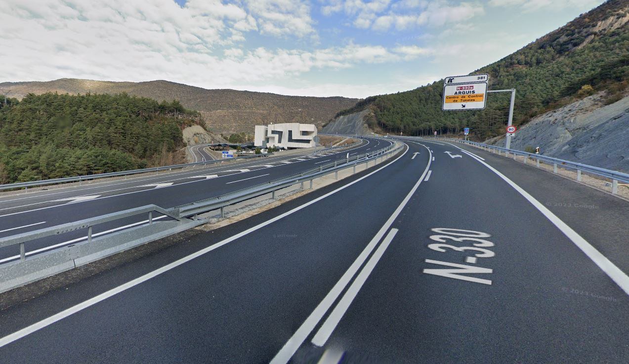 N-330 en la A-23 en Arguis