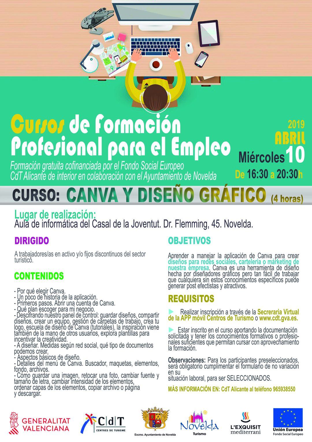 Novelda ofrece un curso de diseño gráfico gratuito