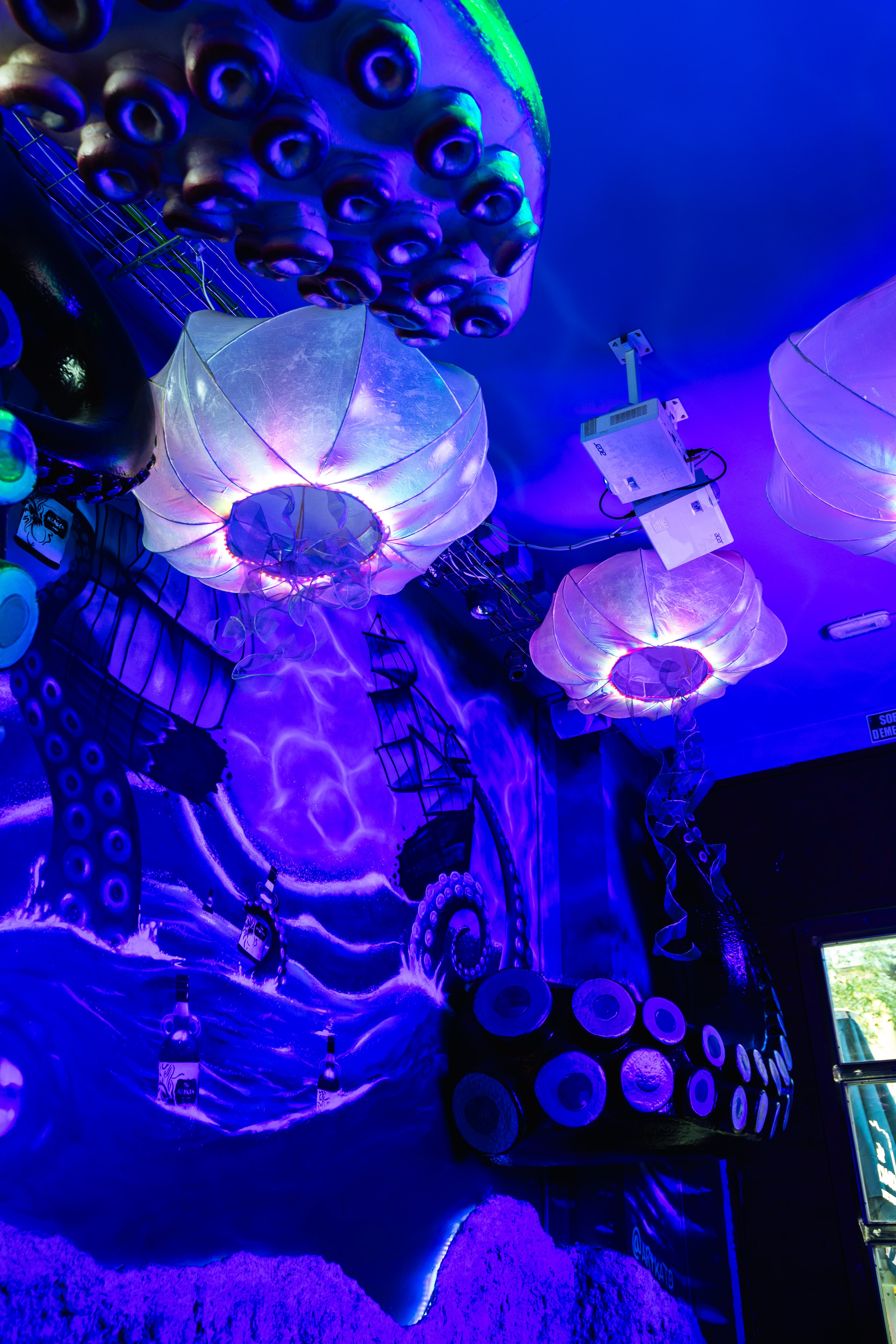 Meduses que il·luminen les parets