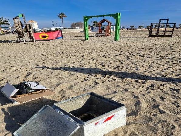Uno de los 19 piezómetros que conforman la red de la Comunidad Autónoma en el Mar Menor