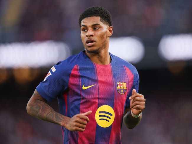 Marcus Rashford, durante un partido con el Barcelona
