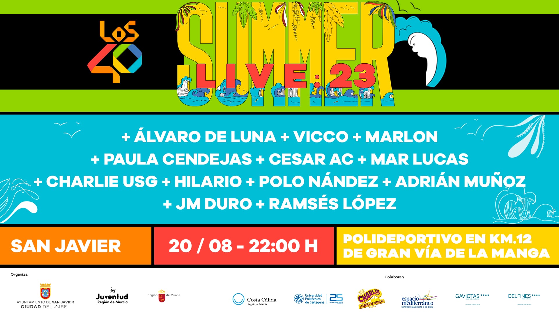 Cartel de LOS40 Summer Live en La Manga