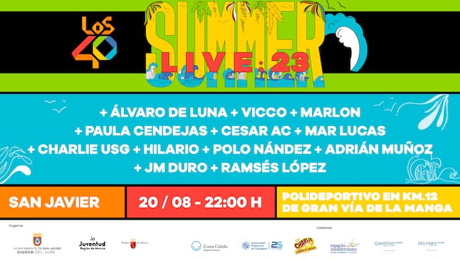 Cartel de LOS40 Summer Live en La Manga