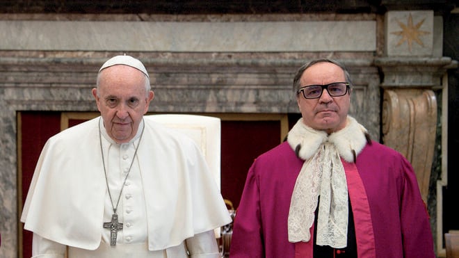 El papa Francisco y Alejandro Arellano Cedillo. Foto: Religión Digital