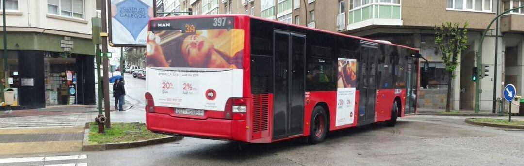 Autobus urbano en A Coruña