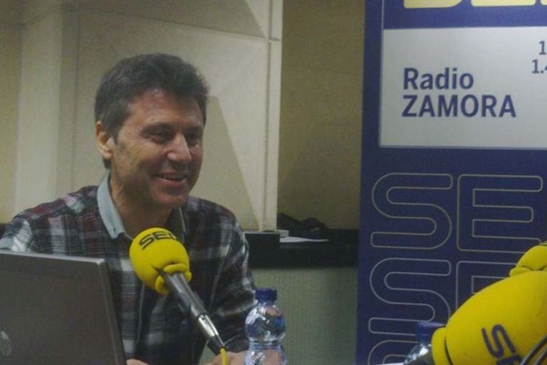 Miguel Blanco en los estudios de Radio Zamora