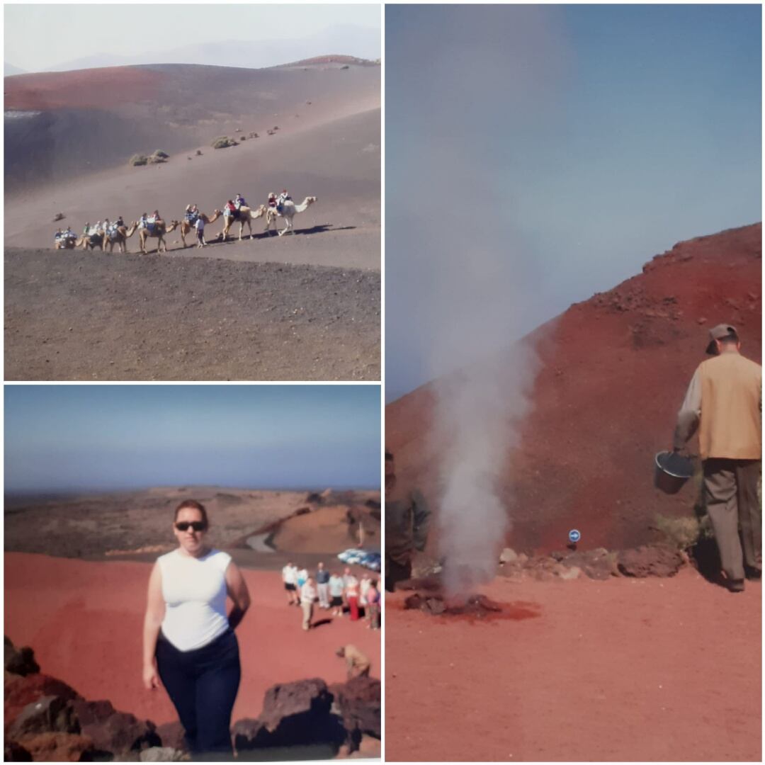 Verónica Cabanillas durante su visita al Parque Nacional Timanfaya